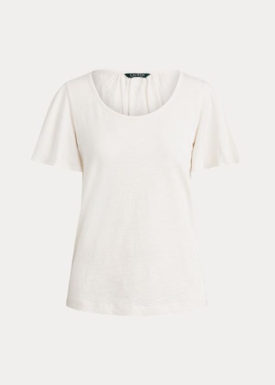 T Shirt Ralph Lauren Algodão Scoopneck Mulher 43297-CKRQ